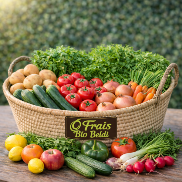 Panier "O’Frais Bio Beldi" – L’Essentiel du Potager dans votre Cuisine