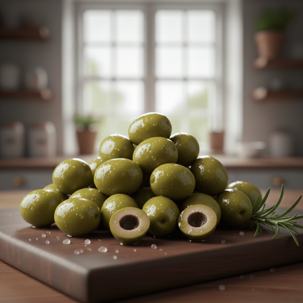 Olives Vertes Croquantes – Goût Frais et Fermeté Classique